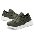 Men's Lace Up Low Top Sneakers with Mesh