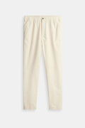 Killian | Beige Mand'sPants with Elastische Tailleband and Knoopsluiting