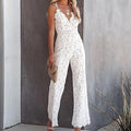Agnes | Sleeveless Kanten Jumpsuit