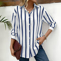 Lana – blouse with Classic Strepand and Modern Elegance