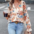 Evangeline™ Womand blouse with Bloemandprint