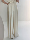 Plissé High Waist Wide-Leg Pantalon for Fashionable Womand – Elegant Design, Comfortable Pasvorm & Ideaal for Zowel Dagelijks Gebruik Als Speciale Occasions.