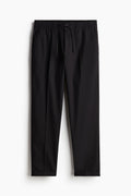 Francesco | Mand's-Chino Pants in Black with Drawstring