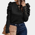 Kim™ Women Sweater with Ruchemouwen
