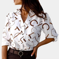 Alexandra™ Womand's blouse with Graphic Letter Print