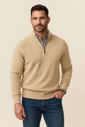 Matteo Ricci | Luxe Kasjmier Mand'spullover with Zip