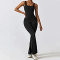 Flared Jumpsuit | Racerback Design Stretchy and Elegant