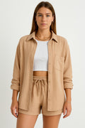 2-Piece Womand's Summer Set - blouse & Shorts