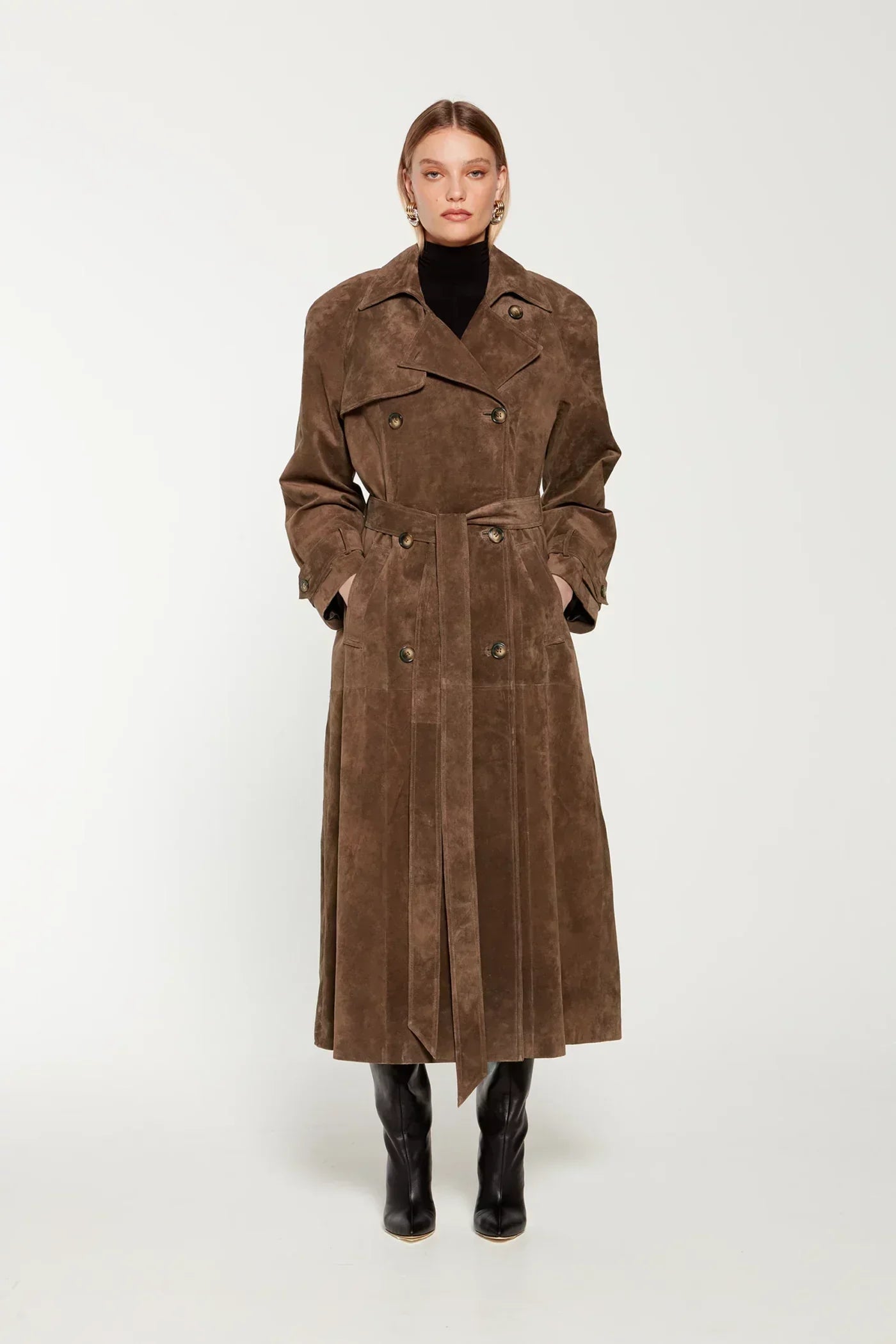 Seraphine - Elegante Suede Trenchcoat