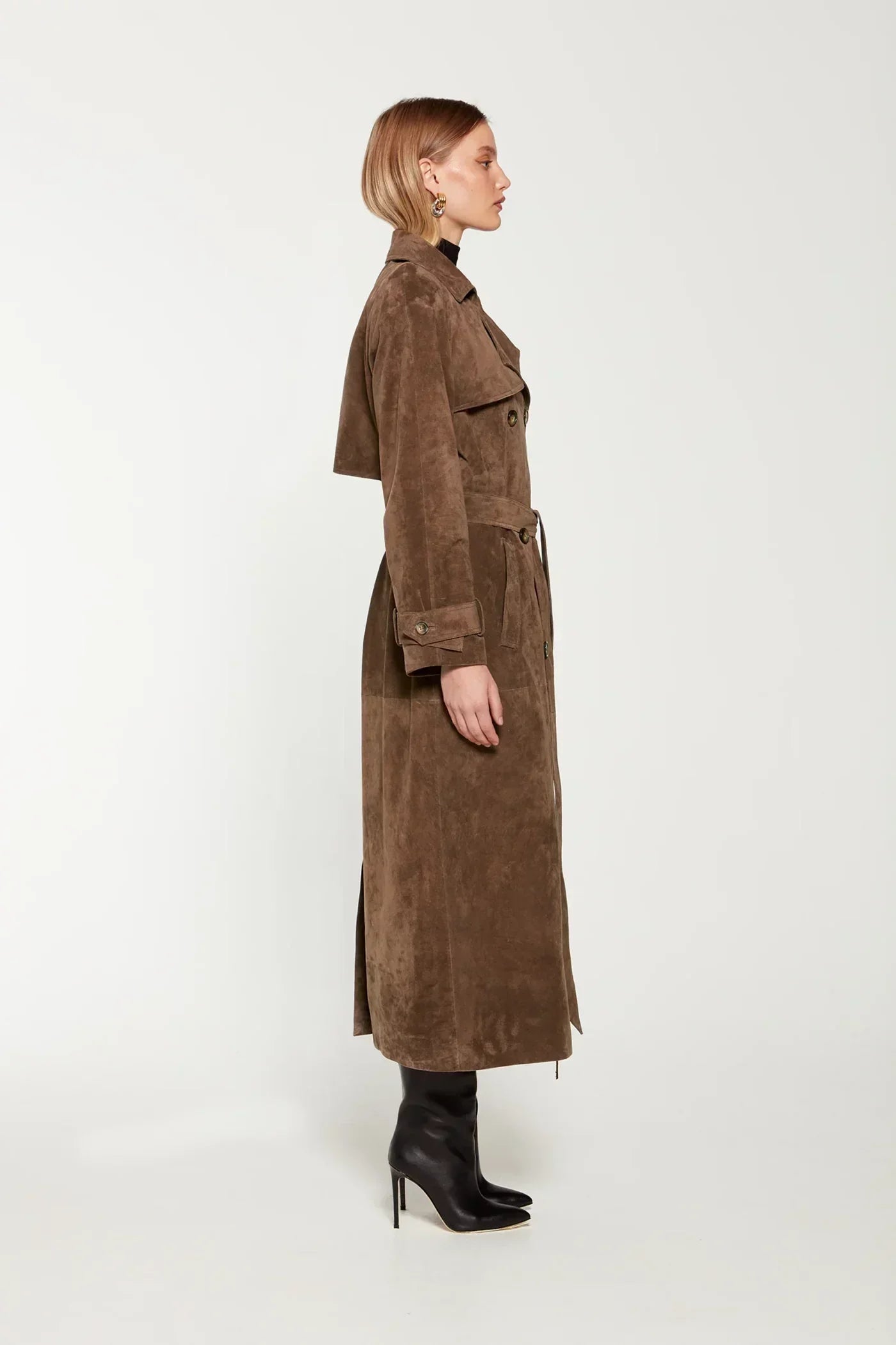 Seraphine - Elegante Suede Trenchcoat