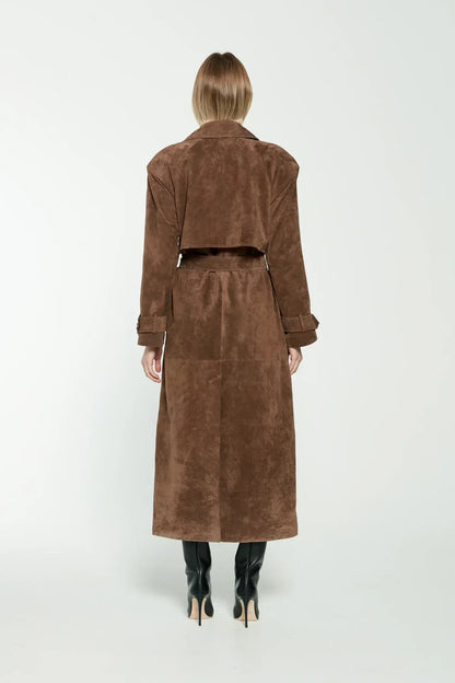 Seraphine - Elegante Suede Trenchcoat