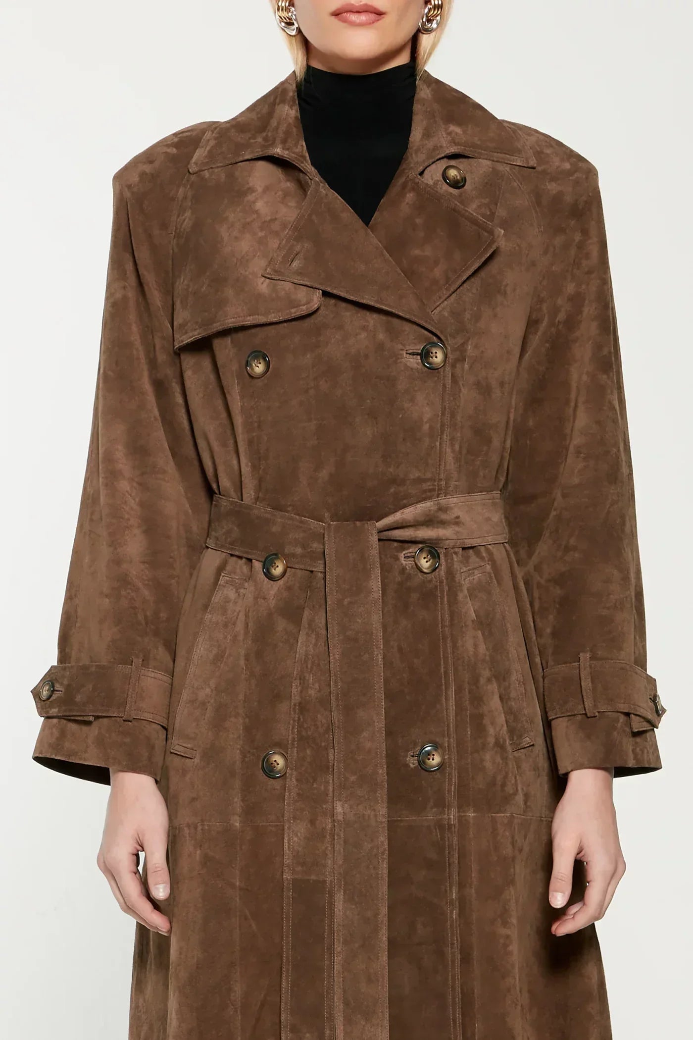 Seraphine - Elegante Suede Trenchcoat