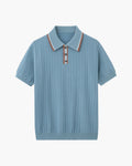 Theo | Summer Knitted Polo Shirt with Contrastkraag