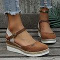 Lily | Closed-Toe Platform Espadrilles Women with Adjustable Ankle Strap - Casual Spring Style