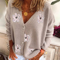 Knitted Cardigan with Bloemand | Losvallandd Design | Comfortable & Vrolijk