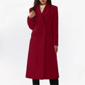 Lenora – Elegant Wollen Long Jacket with Reverskraag