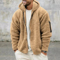 Laurens™ Men's Sherpa Lined Teddy Fleece Jacket with Hood