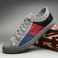 Men's Low Top Lace Up Sneakers with Rounded