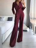 Arlene | Loose Long-Sleeve V-Neck Jumpsuit